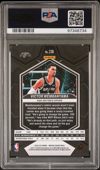 2023 Panini Mosaic #238 Victor Wembanyama PSA 9