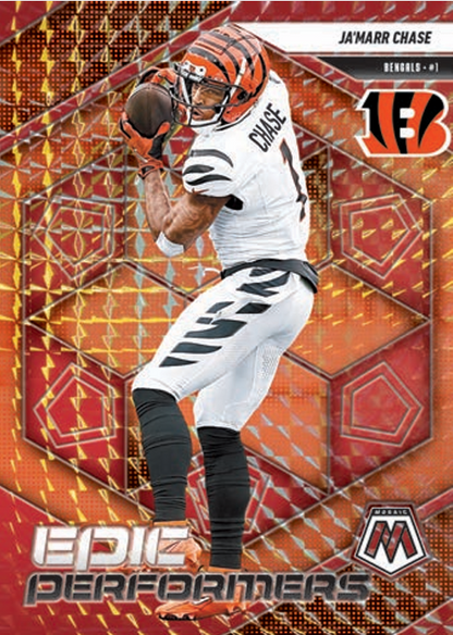 2025 Panini Mosaic Football Hobby Blaster Epic Performers Red Ja'Marr Chase