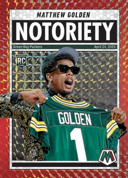 2025 Panini Mosaic Football Hobby Blaster Notoriety Red Matthew Golden