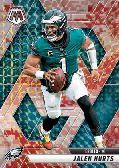 2025 Panini Mosaic Football Hobby Mega Camo Red Jalen Hurts