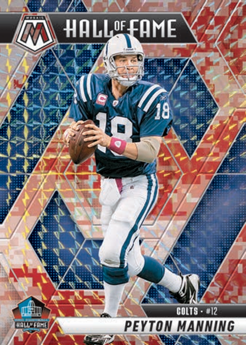 2025 Panini Mosaic Football Hobby Mega Camo Red Peyton Manning