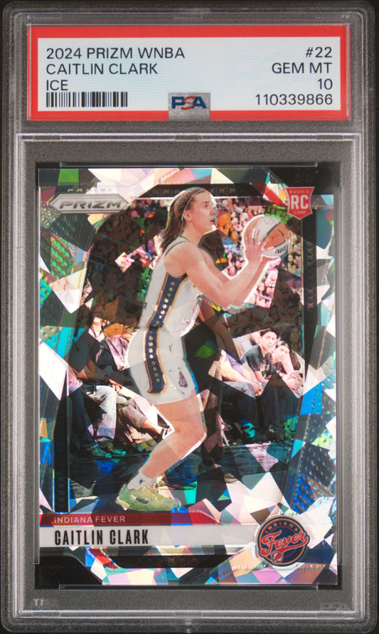 2024 Panini Prizm WNBA Ice Caitlin Clark #22 PSA 10