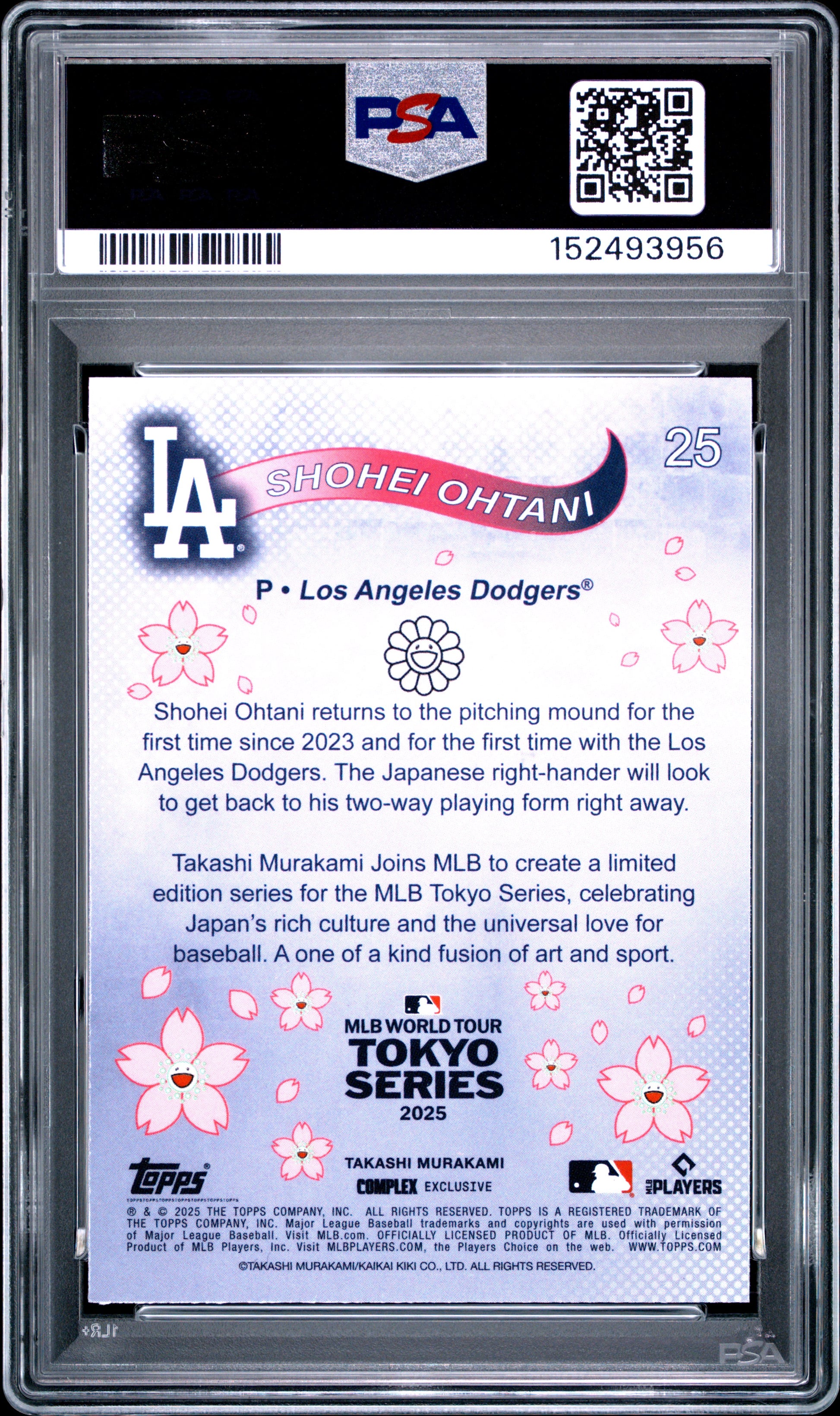 2025 Topps Murakami Tokyo Series #25 Shohei Ohtani PSA 8