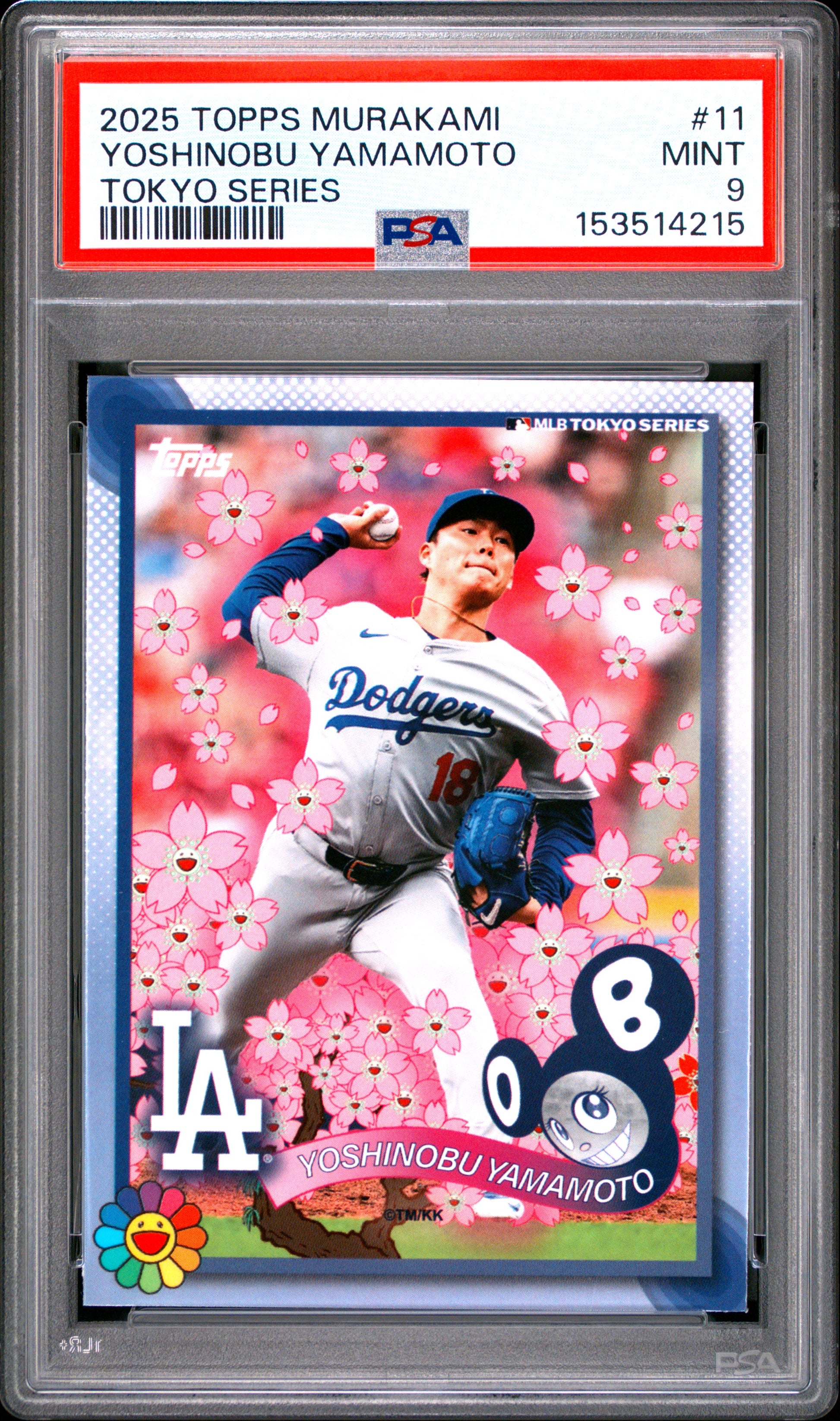 2025 Topps Murakami Tokyo Series #11 Yoshinobu Yamamoto PSA 9