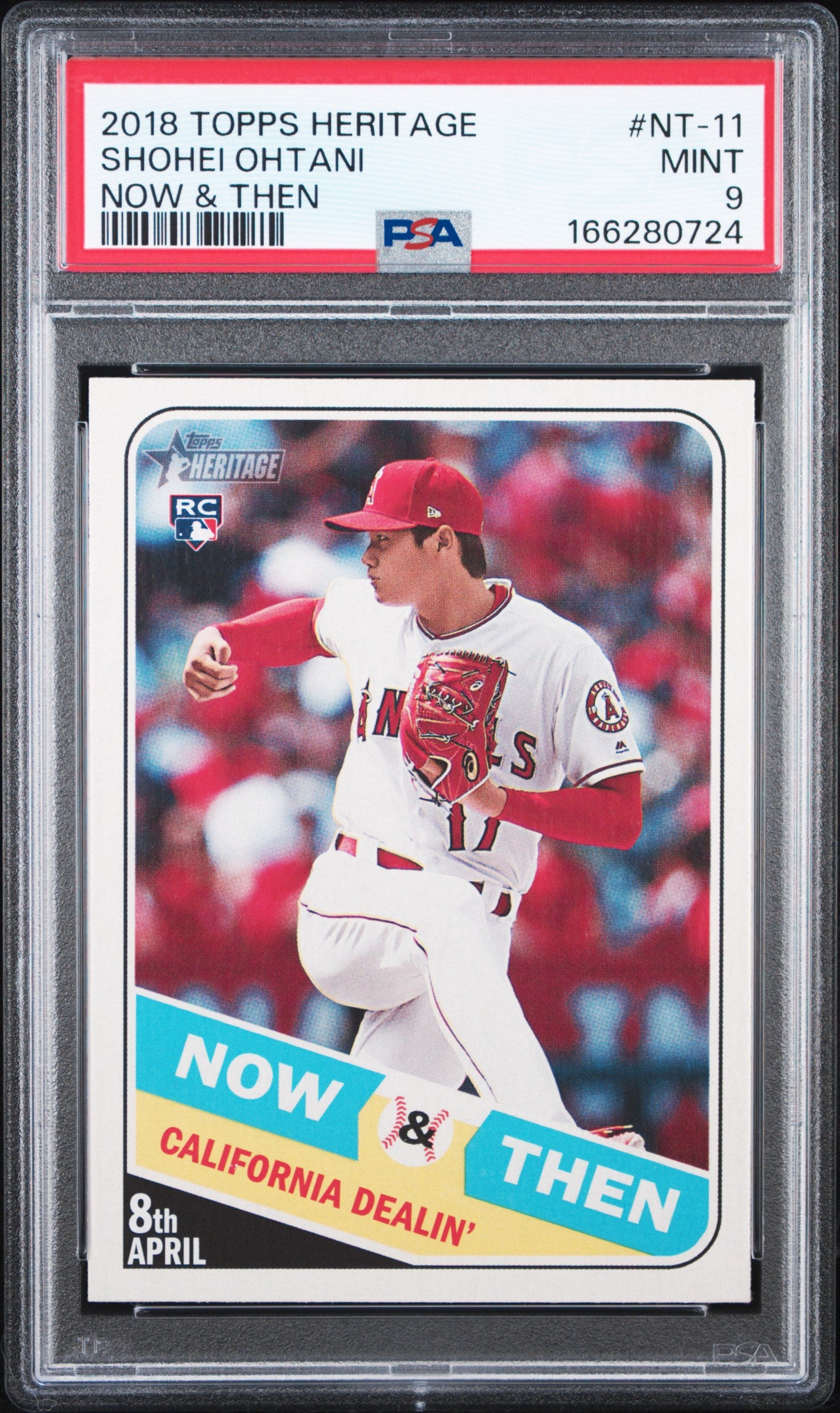 2018 Topps Heritage Now & Then #NT-11 Shohei Ohtani PSA 9