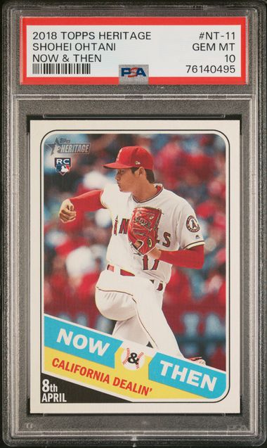 2018 Topps Heritage Now & Then #NT11 Shohei Ohtani PSA 10