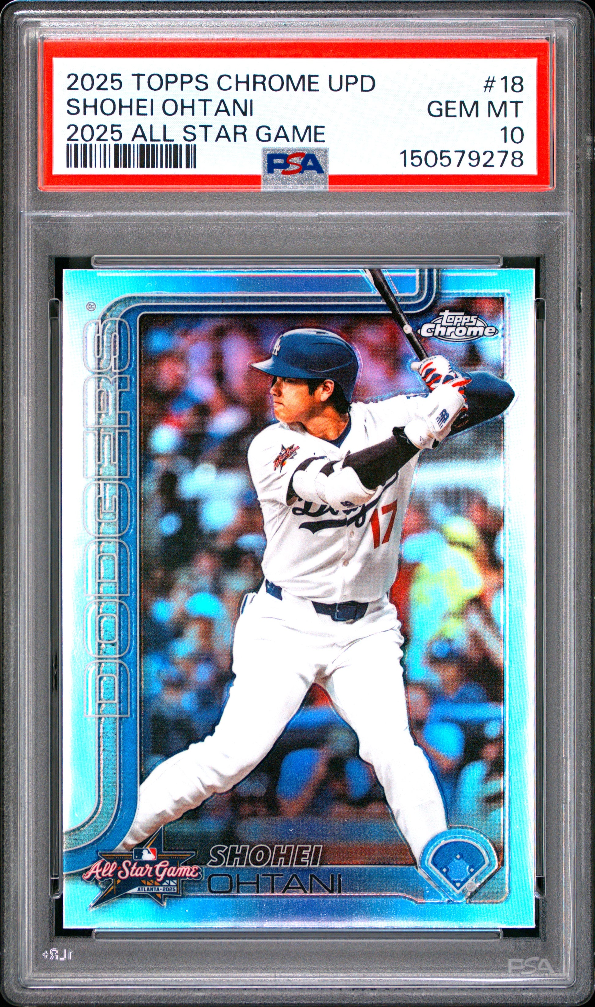 2025 Topps Chrome Update 2025 All Star Game #18 Shohei Ohtani PSA 10