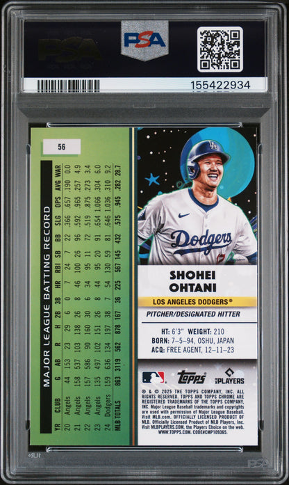 2025 Topps Cosmic Chrome Nucleus #56 Shohei Ohtani PSA 9 (155422934)