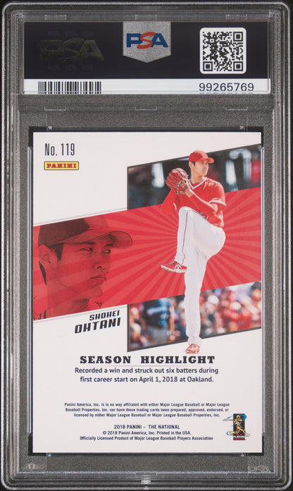 2018 Panini National Convention Pitching Pyramids /10 #119 Shohei Ohtani PSA 10