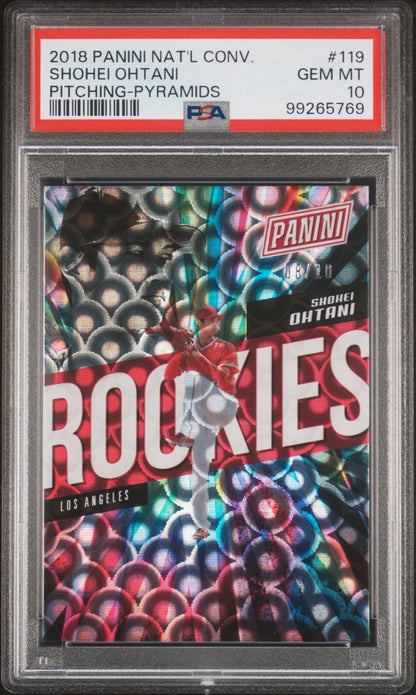 2018 Panini National Convention Pitching Pyramids /10 #119 Shohei Ohtani PSA 10