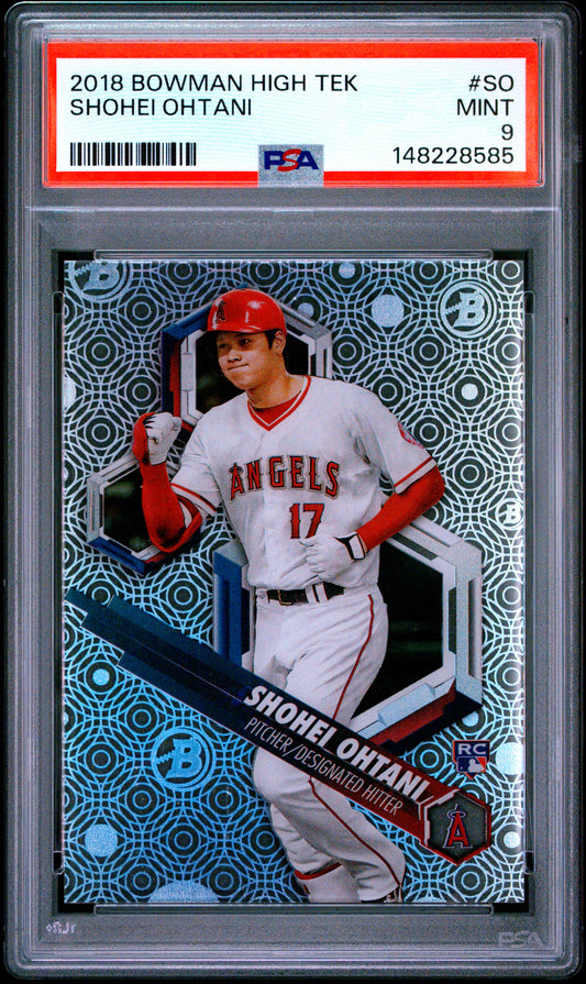 2018 Bowman High Tek #SO Shohei Ohtani PSA 9