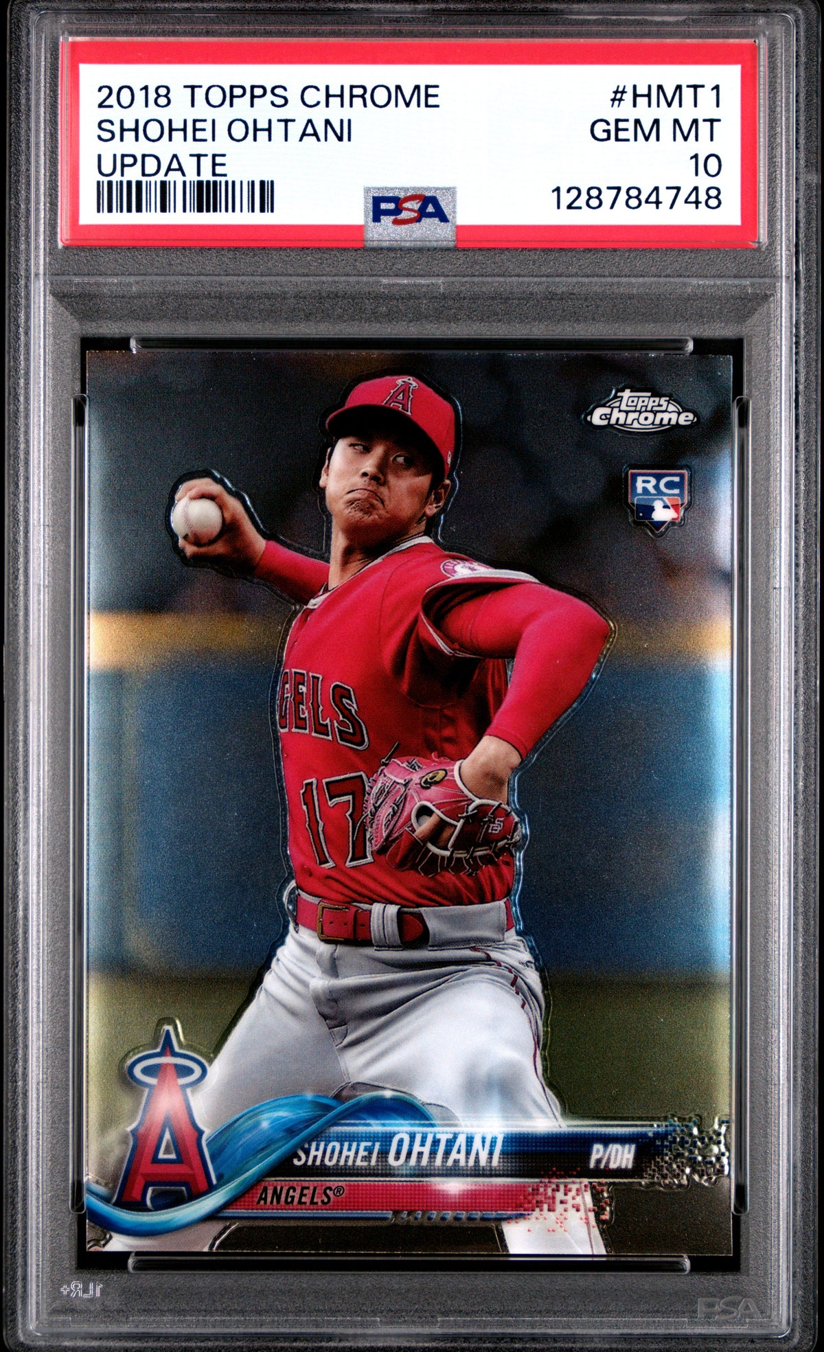2018 Topps Chrome Update #HMT1 Shohei Ohtani PSA 10 Rookie Card 
