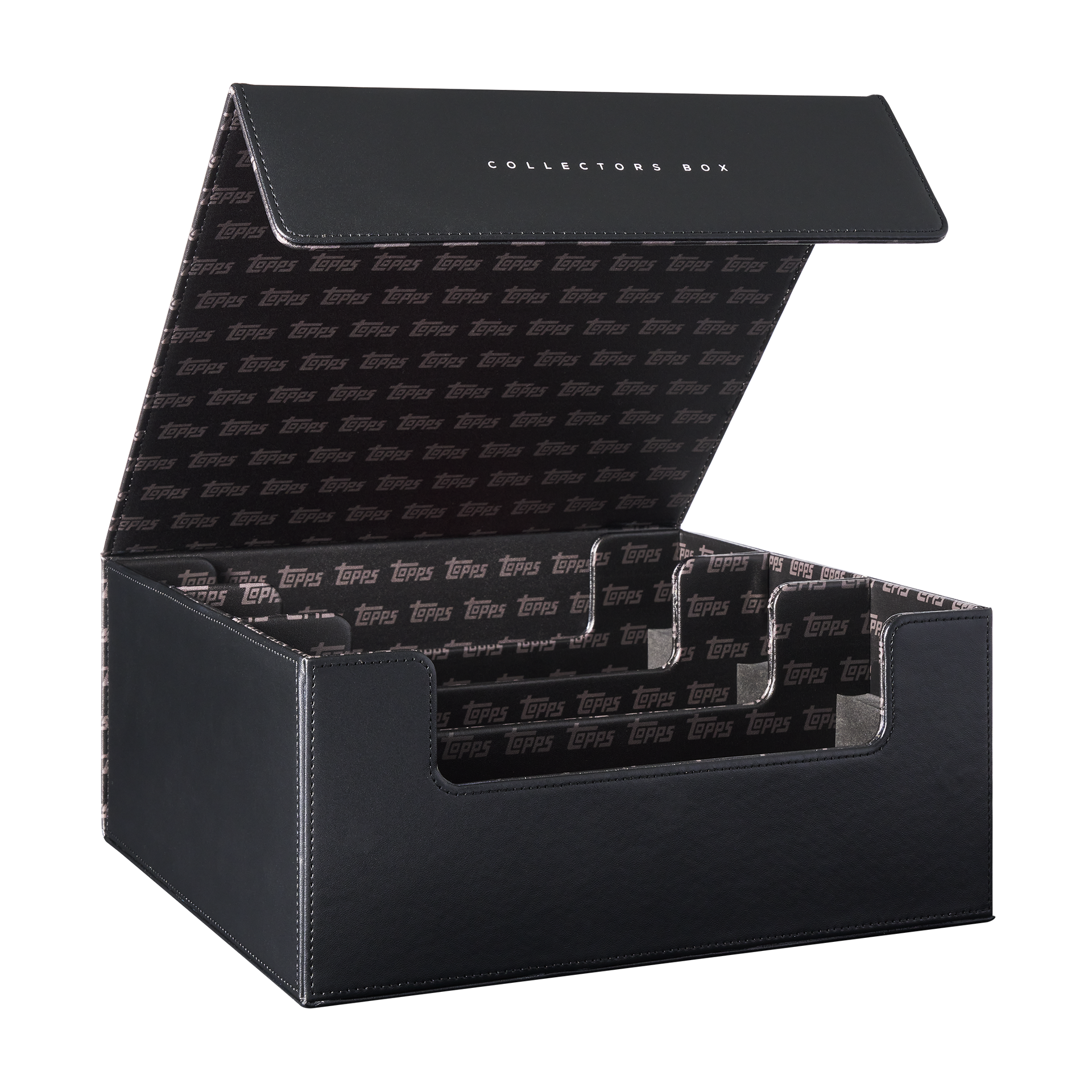 Topps 3-Row Collectors Box: Premium Leather Card Storage for 480+