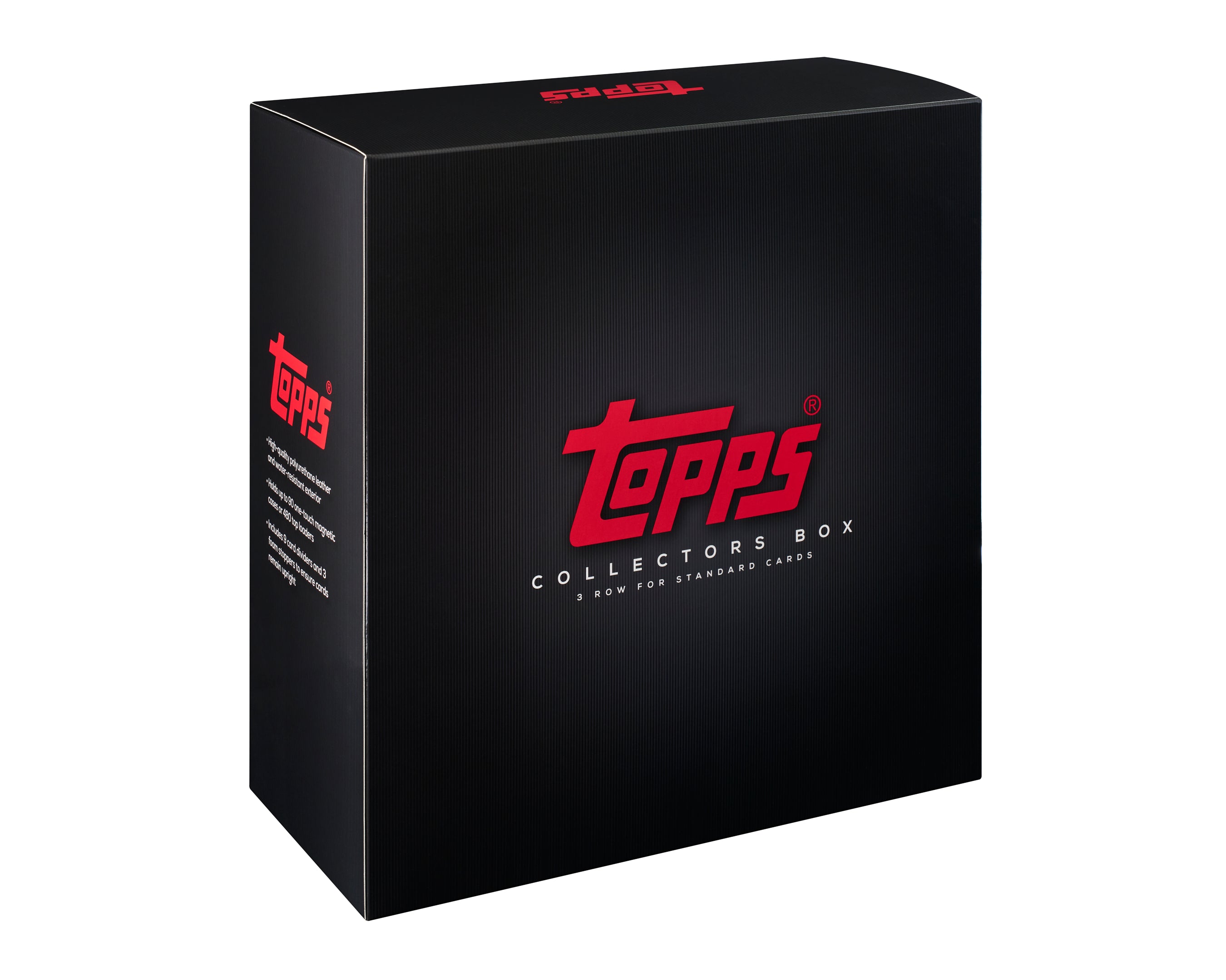 Topps 3-Row Collectors Box: Premium Leather Card Storage for 480+