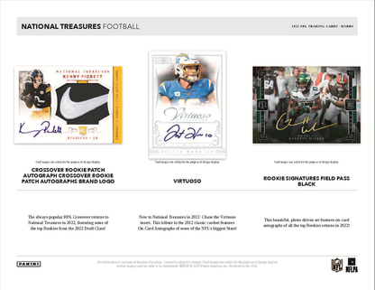 2022 Panini National Treasures Football Hobby Sealed Case (4 boxes)