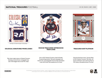 2022 Panini National Treasures Football Hobby Sealed Case (4 boxes)