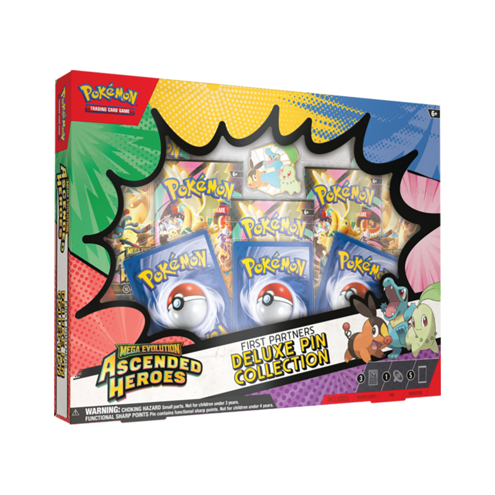 Pokémon Mega Evolution Ascended Heroes First Partners Deluxe Pin Collection Box