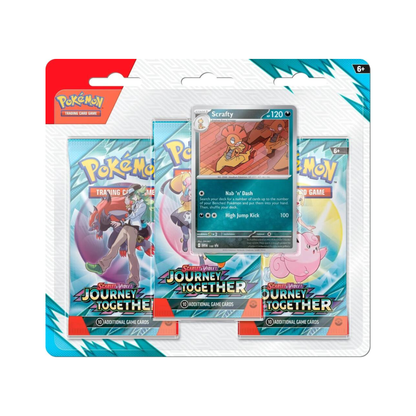 Pokémon Scarlet & Violet Journey Together 3-Pack Blister - Scrafty Promo Card