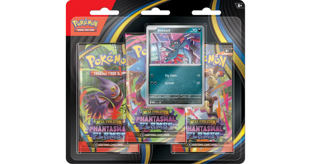 Pokmon Mega Evolution Phantasmal Flames 3-Pack Blister | Official TCG Set RL Sports Cards Pokmon Mega Evolution Phantasmal Flames 3-Pack Blister | Official TCG Set RL Sports Cards