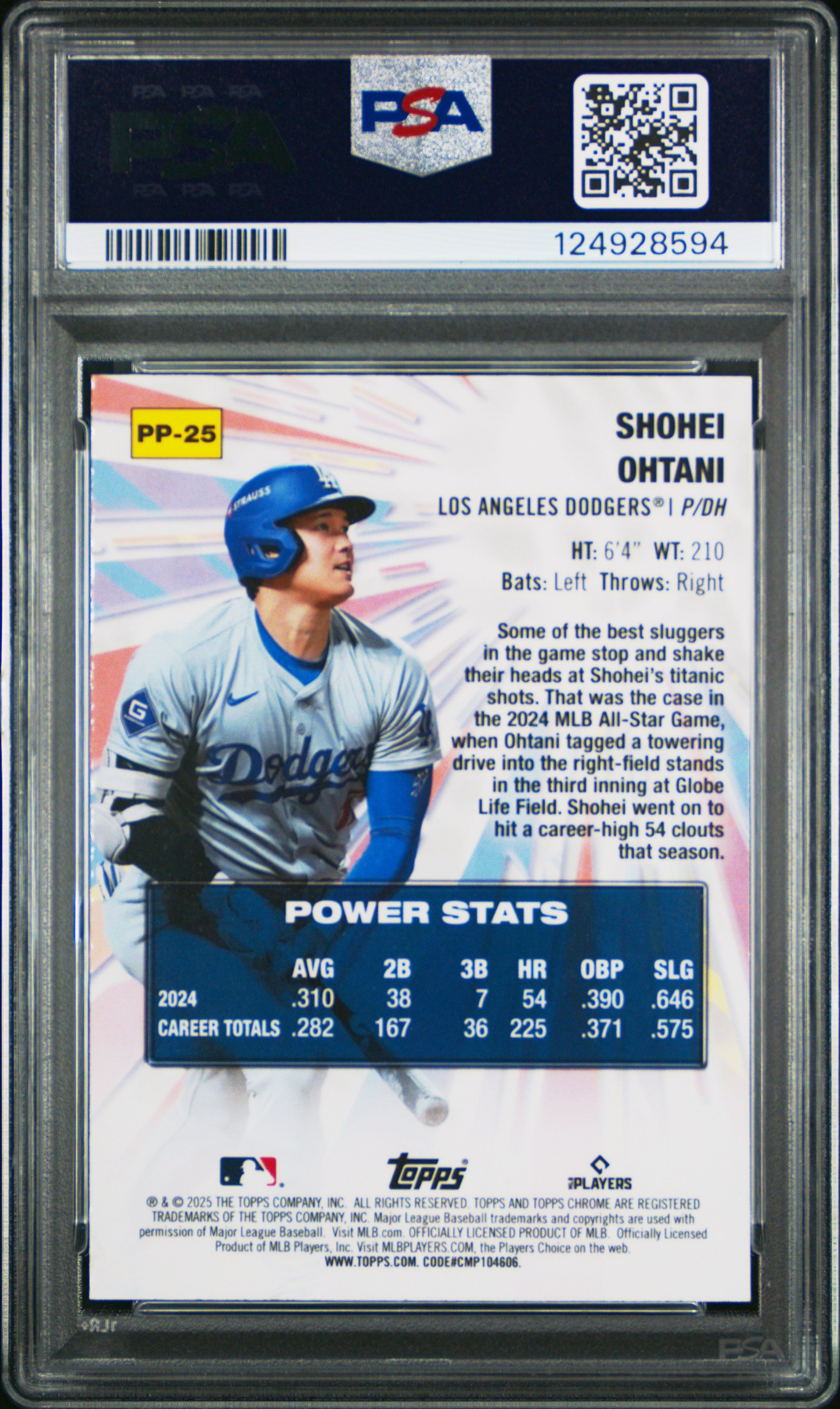 2025 Topps Chrome Power Players #PP25 Shohei Ohtani PSA 10 – RL
