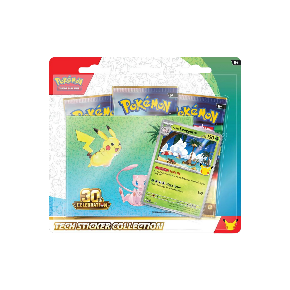 Pokemon 30th Celebration Tech Sticker Collection (Alolan Exeggutor)