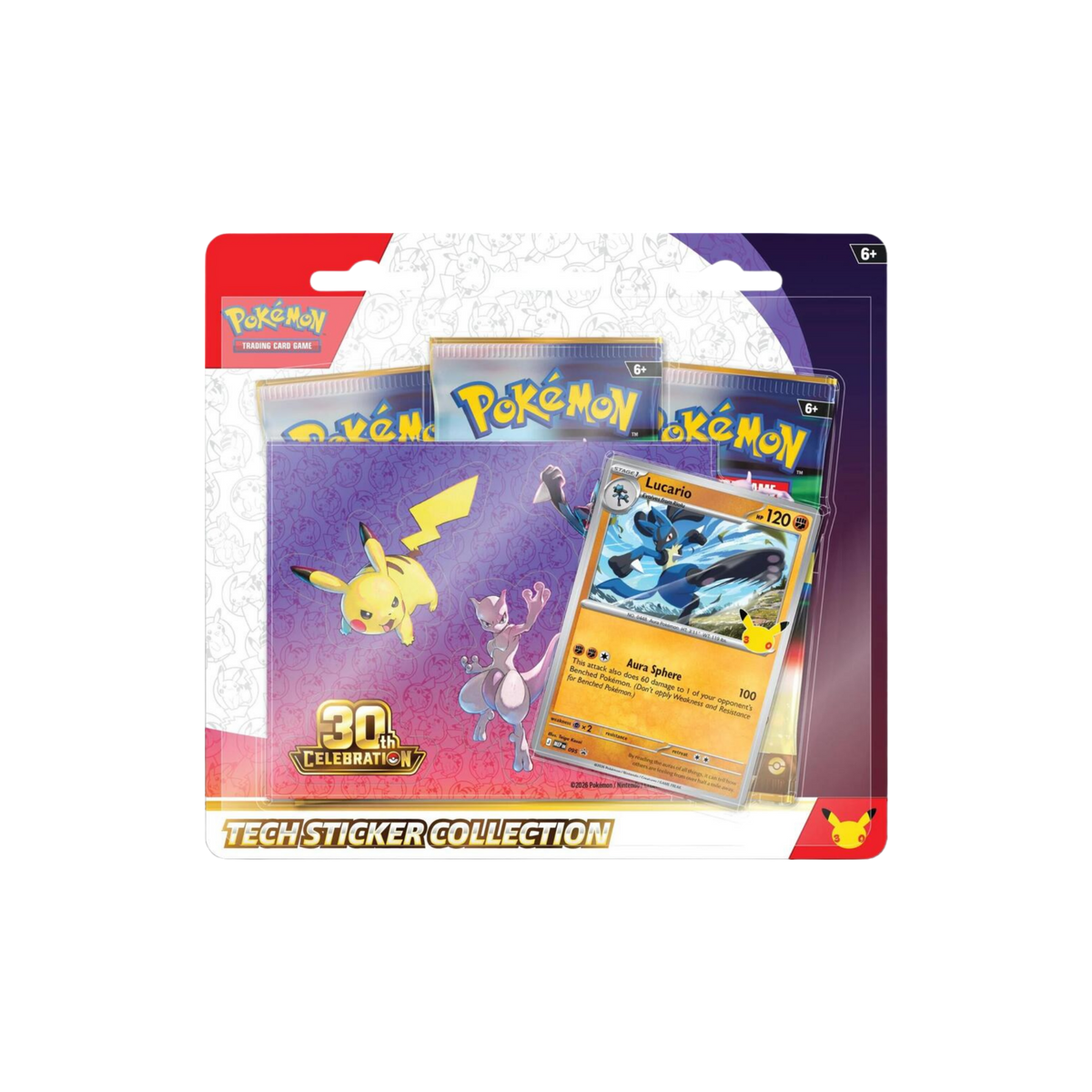 Pokemon 30th Celebration Tech Sticker Collection (Lucario)
