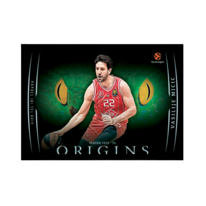 2025-26 Panini Euroleague Origins Basketball Vasilije Micic Snake Eyes Card - H2 Exclusive