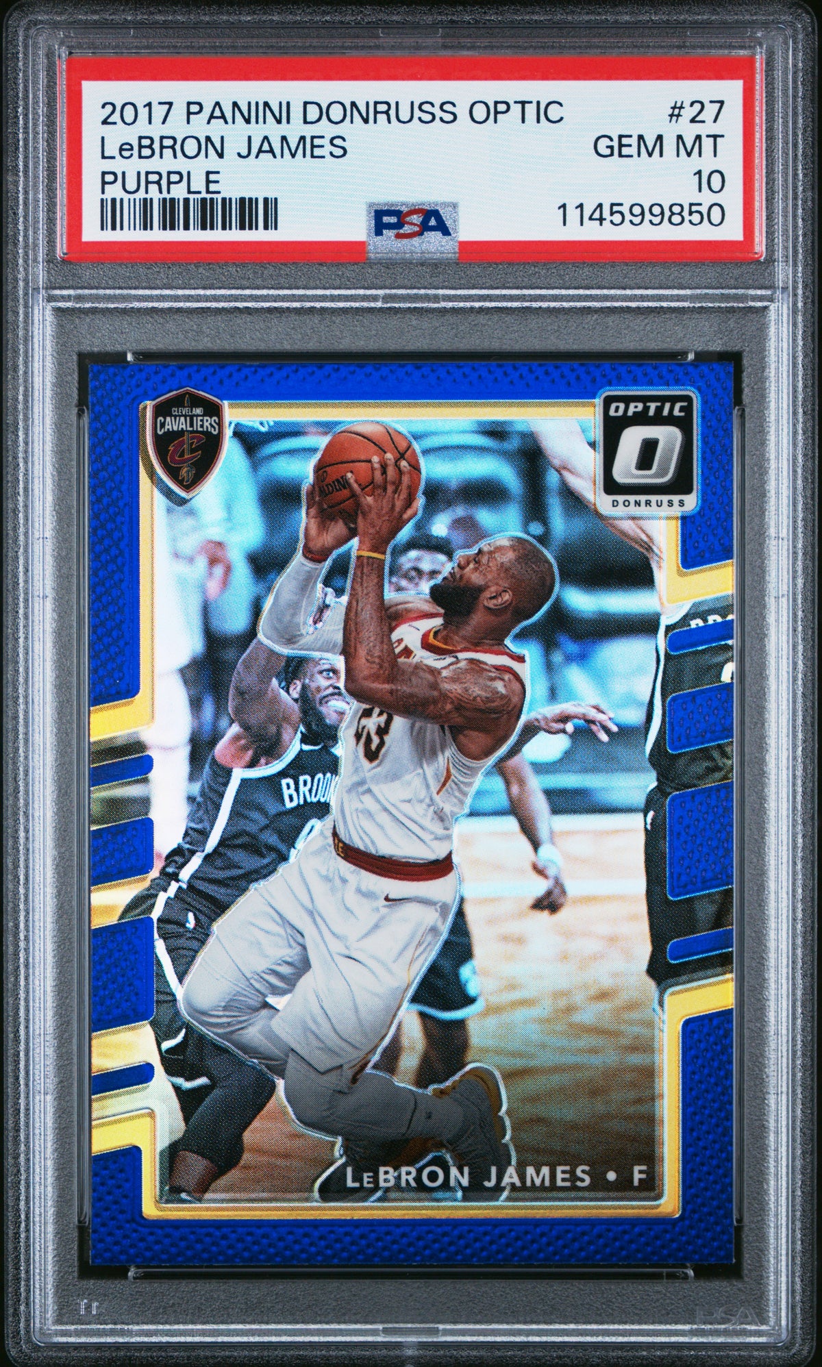2017 Panini Donruss Optic Purple #27 LeBron James PSA 10