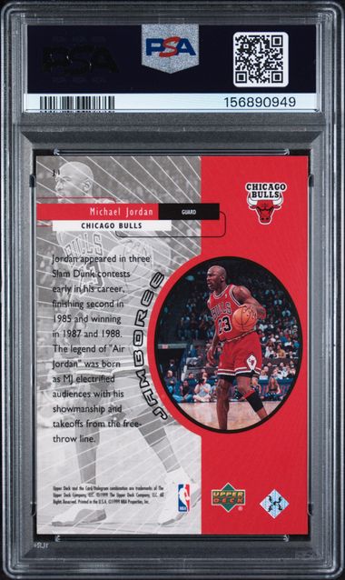 1999 Upper Deck Jamboree #J1 Michael Jordan PSA 9 - Back