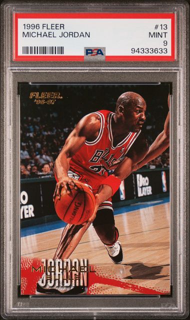 1996 Fleer #13 Michael Jordan PSA 9 - Front