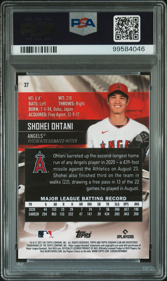 Topps Stadium Chrome Shohi Ohtani PSA 10