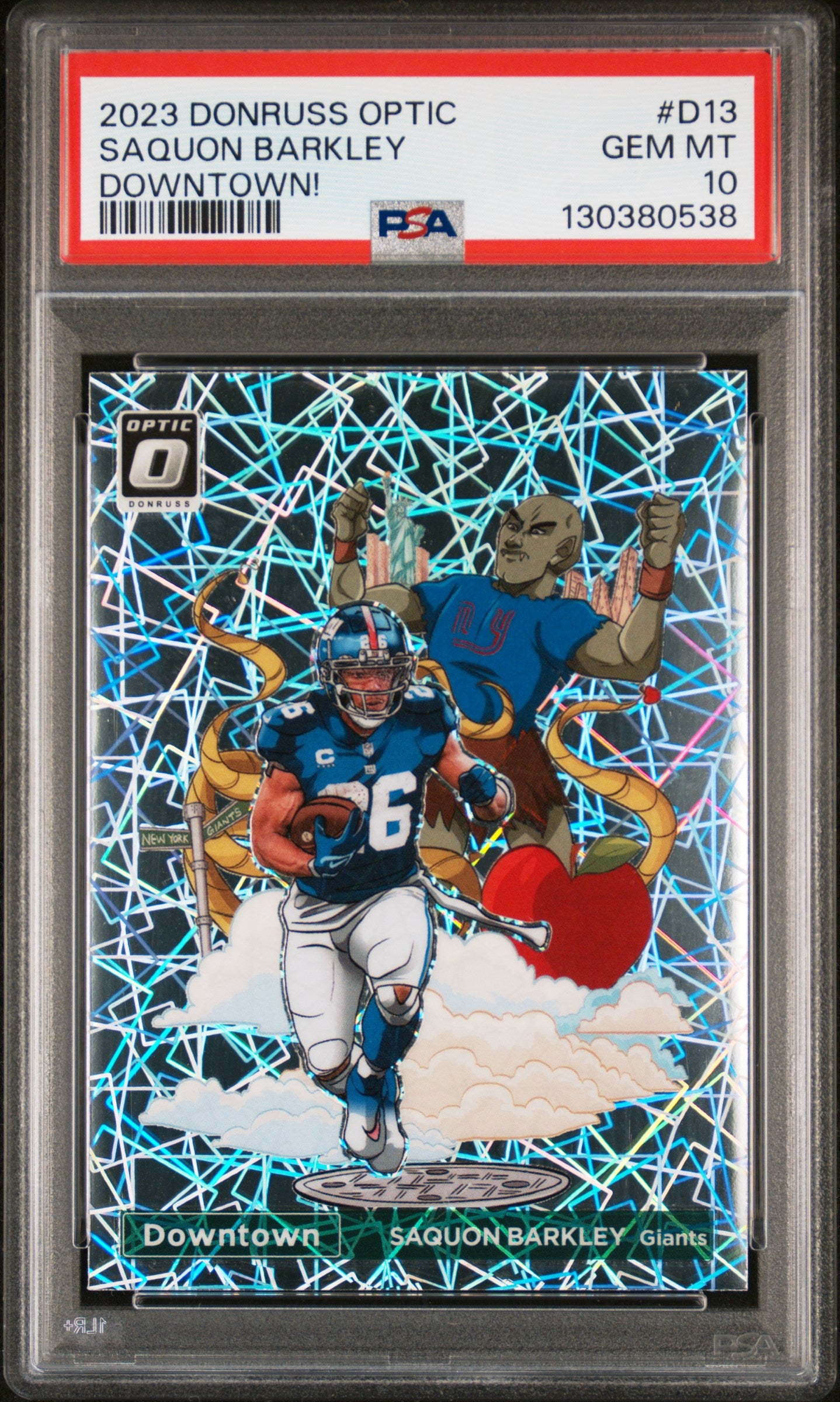 2023 Panini Donruss Optic Downtown Saquon Barkley #D13 PSA 10