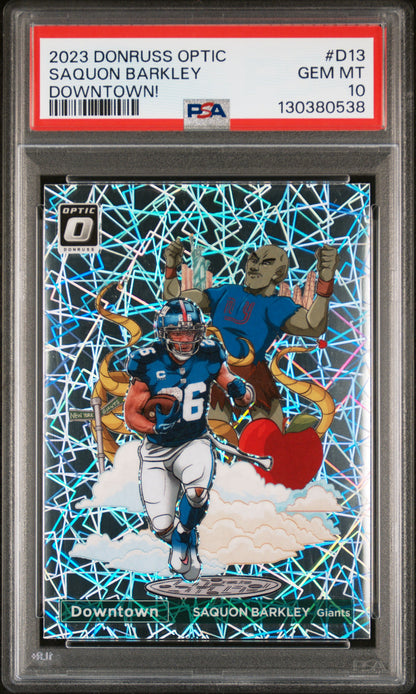 2023 Panini Donruss Optic Downtown Saquon Barkley #D13 PSA 10