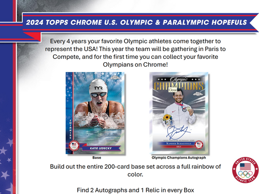 2024 Topps Chrome U.S. Olympic and Paralympic Hopefuls Hobby Box
