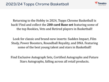 2023-24 Topps Chrome Basketball Value Box