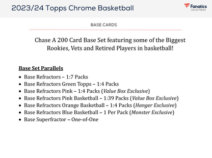 2023-24 Topps Chrome Basketball Value Box