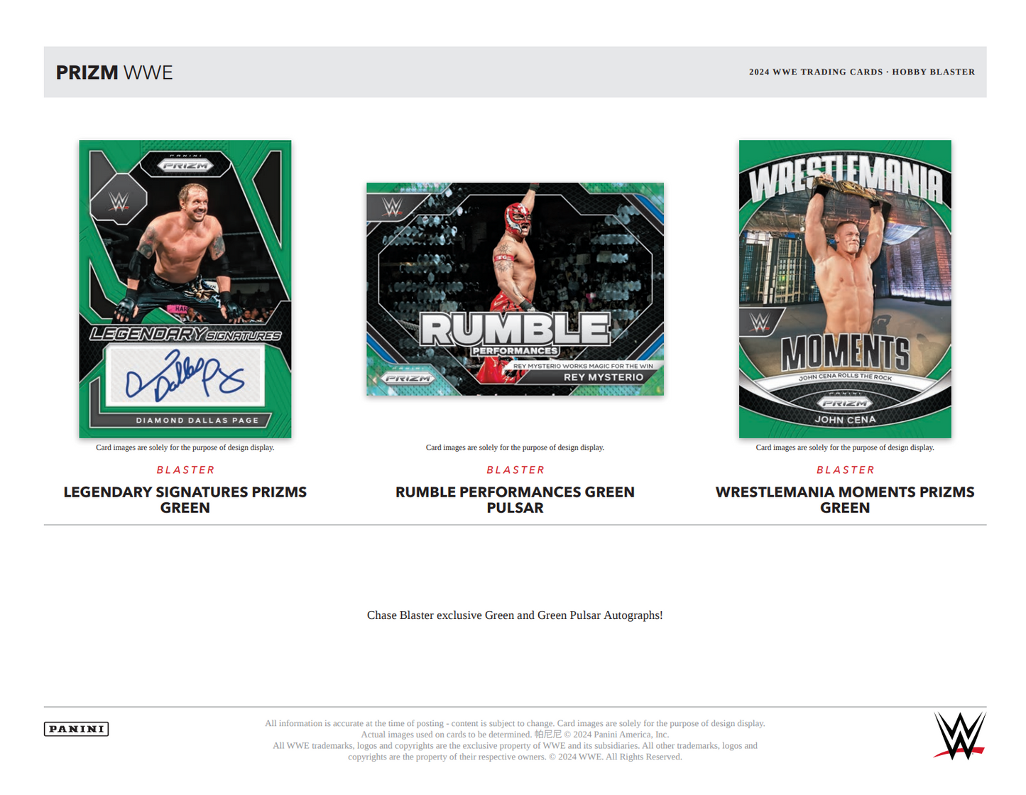 2024 Panini Prizm WWE Hobby Blaster Box