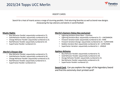 2023-24 Topps Merlin UEFA Club Competitions Soccer Value Box