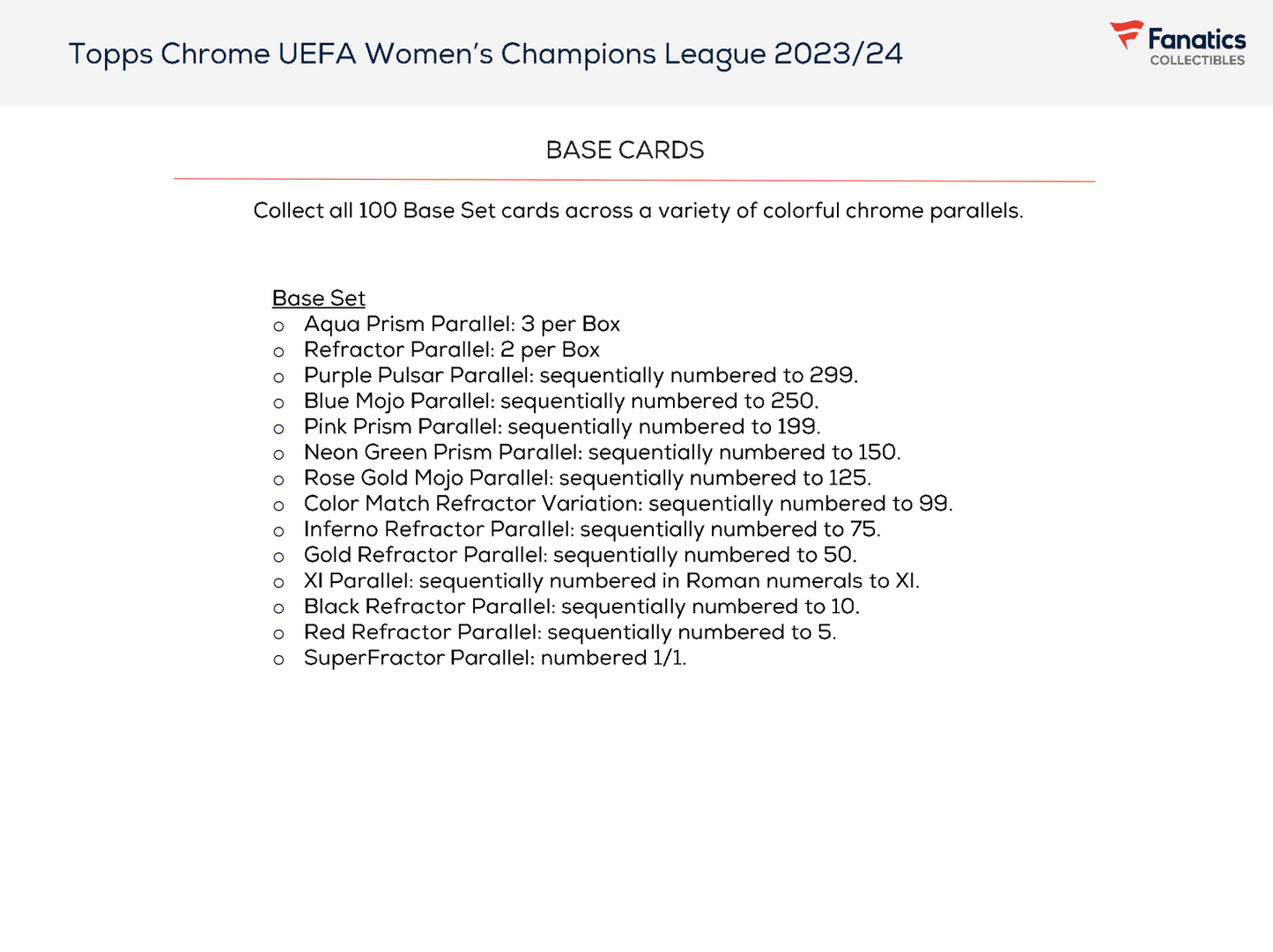 2023-24 Topps Chrome UEFA Women's Champions League Value Box