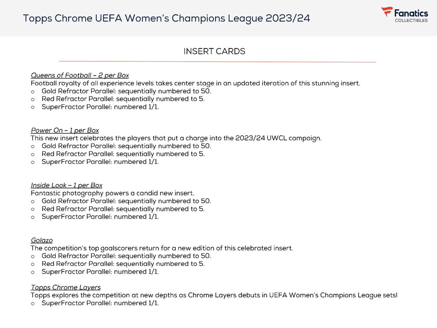 2023-24 Topps Chrome UEFA Women's Champions League Value Box