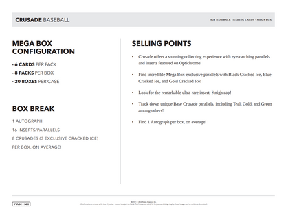 2024 Panini Crusade Baseball Mega Box