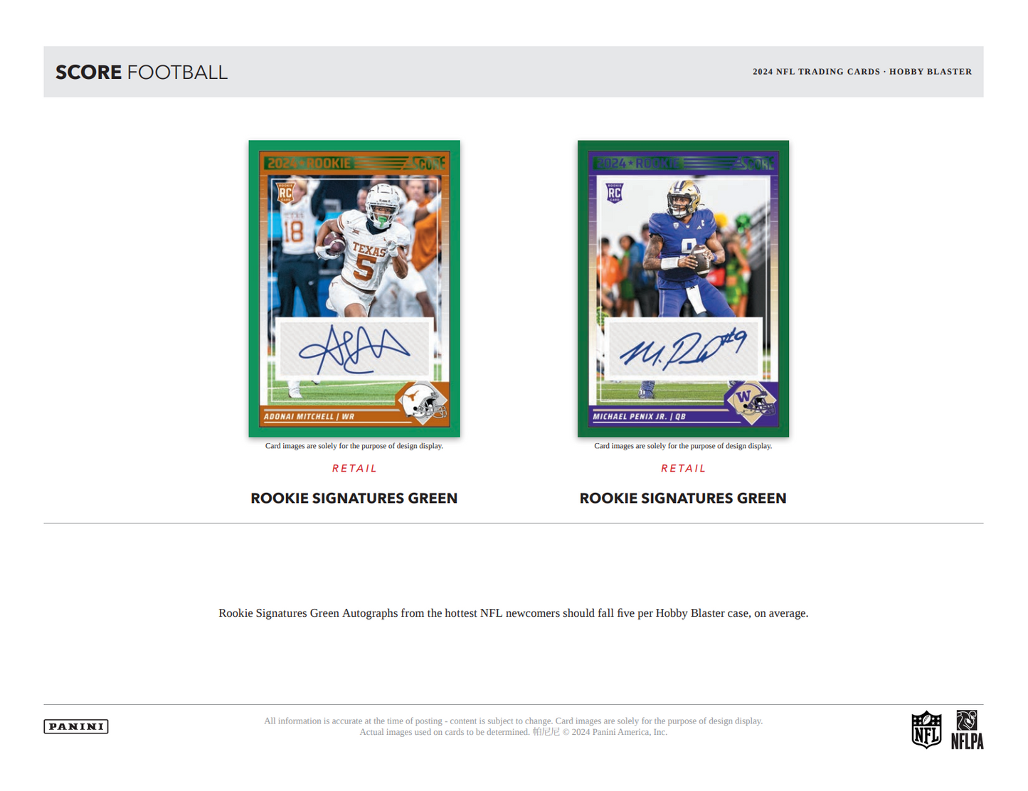 2024 Panini Score Football Hobby Blaster Box