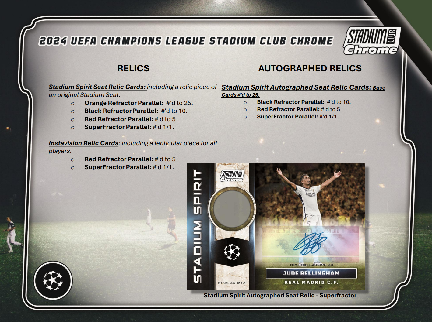 2023-24 Topps Stadium Club Chrome UEFA Champions League Soccer Hobby Box