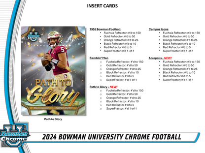 2024 Bowman University Chrome Football Hobby Box