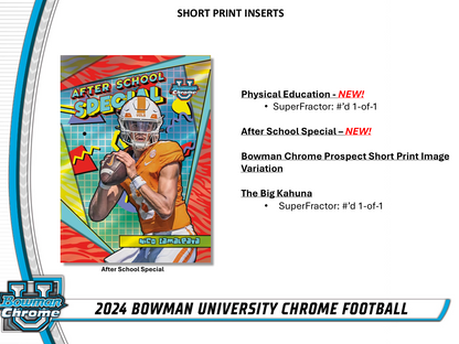 2024 Bowman University Chrome Football Value Box