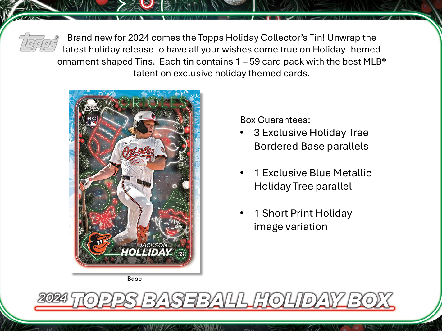 2024 Topps Holiday Baseball Tin