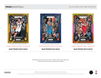 2023-24 Panini Prizm Basketball Hobby International Box