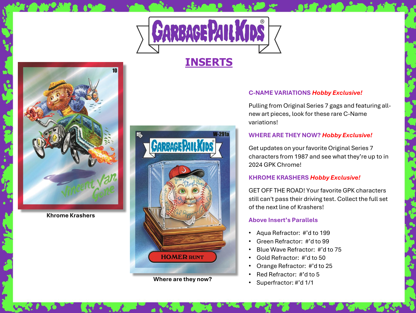 2024 Topps Chrome Garbage Pail Kids 