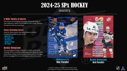 2024-25 Upper Deck SPx Hockey Hobby Box