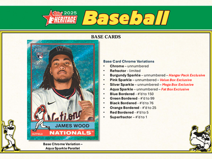 2025 Topps Heritage Baseball Value Box